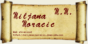 Miljana Moračić vizit kartica